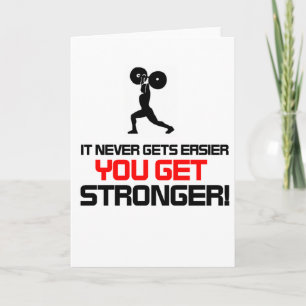 Lustige Zitatgestaltung fürs Fitnessstudio Karte