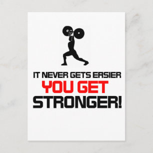 Lustige Zitatgestaltung fürs Fitnessstudio Postkarte