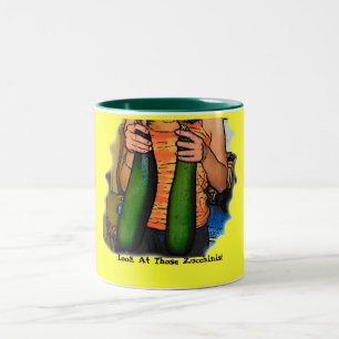 Lustige Zucchini-Zitat-Doppel-Z Zweifarbige Tasse