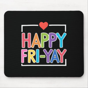 Lustige Zurück-in-die-Schule-Kollektion Happy Fri- Mousepad