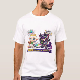 Lustige Zwillinge-Zwillingsdualität Engel Lamm und T-Shirt