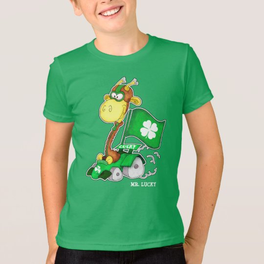 Lustigen Giraffen-St Patrick TagesT - Shirts