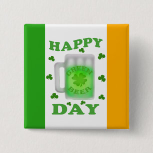 Lustigen St Patrick Tagesgrün-Bier-Knopf Button