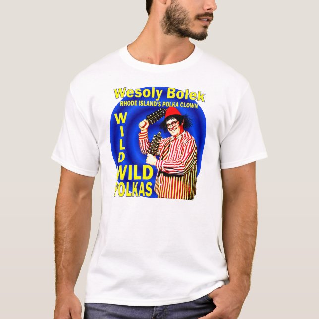 LUSTIGEN WILDEN POLKA-CLOWN Rhode Islands Wesoly T-Shirt (Vorderseite)