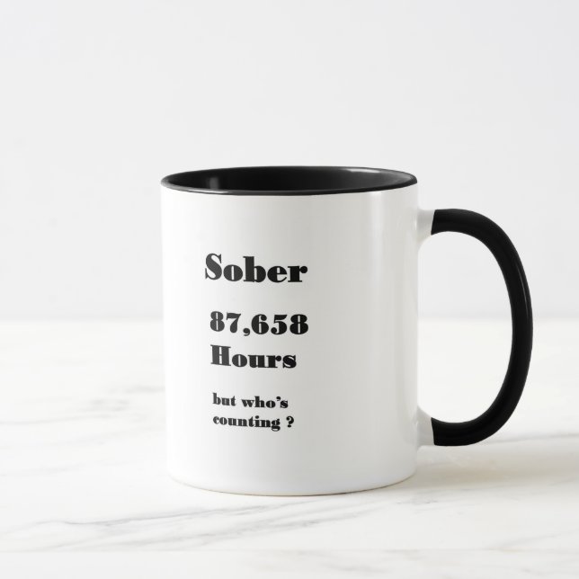 lustiger 10-jähriger Nüchternheitbecher Tasse (Rechts)