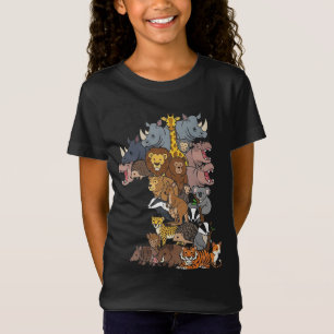 Lustiger 1. Geburtstag Safari Zoo Tierfiguren Kind T-Shirt