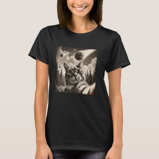 Lustiger 2024 YR4 Asteroideneinschlag Erde Katze S T-Shirt