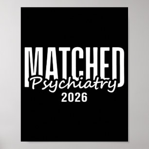 Lustiger 2026 Psychiatrie-Residenz-Match-Tag Arzt Poster