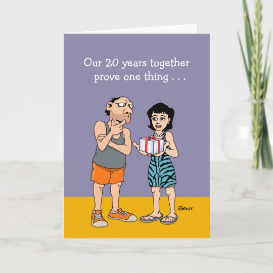 Lustiger 20. Hochzeitstag Karte Zazzle.ch