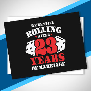 Lustiger 23. Hochzeitstag Paare seit 23 Jahren ver Postkarte