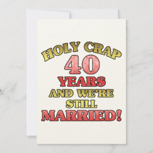 Lustiger 40. Hochzeitstag Karte