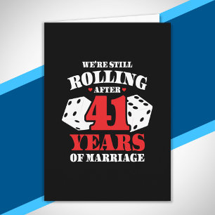 Lustiger 41. Hochzeitstag Paare seit 41 Jahren ver Karte