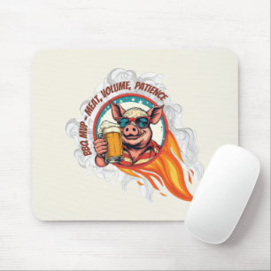 Lustiger 4. Juli BBQ-Schwein-Bierkrug Grillmeis Mousepad