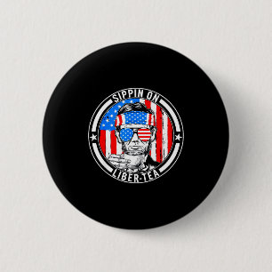 Lustiger 4. Juli, schlürfe liber-tea liberty usa Button