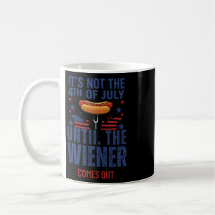 Lustiger 4. Juli Wiener kommt raus Hotdog Männer F Kaffeetasse
