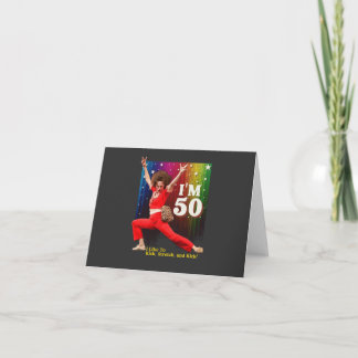 Lustiger 50. Geburtstag Kick & Stretch Sally O'Mal Einladung