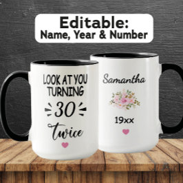 Lustiger 60. Geburtstag – Benutzerdefinierter Name Tasse