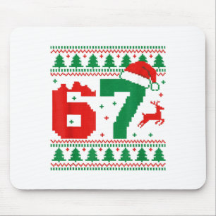 Lustiger 67 Meme 6 7 hässlicher Pullover Weihnacht Mousepad