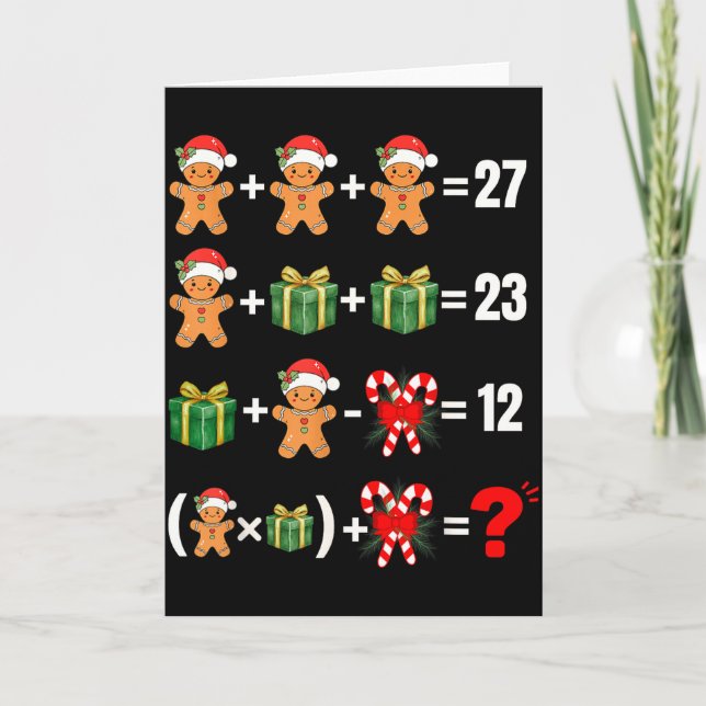 Lustiger 67 Meme Candy Merry Santa Mathelehrer Chr Karte (Vorderseite)