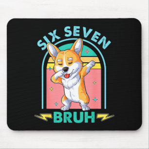 Lustiger 67 Meme Hund Six Seven Bruh Kinder Jungen Mousepad