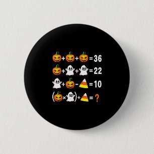 Lustiger 67 Meme-Kürbis-Geist-Mathe-Lehrer-Hallowe Button