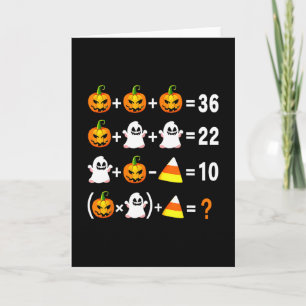 Lustiger 67 Meme-Kürbis-Geist-Mathe-Lehrer-Hallowe Karte