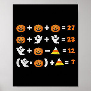 Lustiger 67 Meme Kürbis Geist Mathelehrer Hallowee Poster