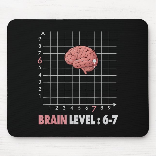 Lustiger 67 Meme Mathe Sechs Sieben Lehrer Brainro Mousepad (Vorne)