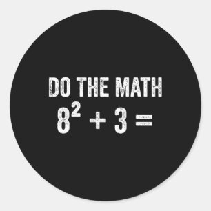 Lustiger 67 Meme Mathe Sechs Sieben Lehrer Brainro Runder Aufkleber