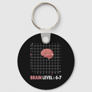 Lustiger 67 Meme Mathe Sechs Sieben Lehrer Brainro Schlüsselanhänger
