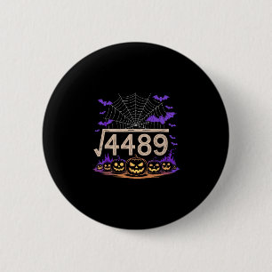 Lustiger 67 Meme Mathelehrer 6 7 Halloween Quadrat Button