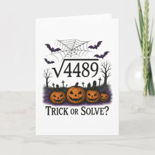 Lustiger 67 Meme Mathelehrer 6 7 Halloween Quadrat Karte
