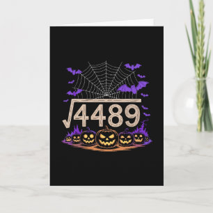 Lustiger 67 Meme Mathelehrer 6 7 Halloween Quadrat Karte