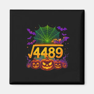 Lustiger 67 Meme Mathelehrer 6 7 Halloween Quadrat Magnet