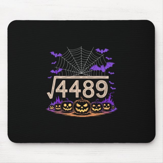 Lustiger 67 Meme Mathelehrer 6 7 Halloween Quadrat Mousepad (Vorne)