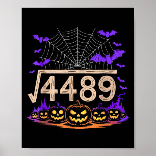 Lustiger 67 Meme Mathelehrer 6 7 Halloween Quadrat Poster