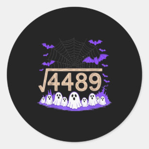 Lustiger 67 Meme Mathelehrer 6 7 Halloween Quadrat Runder Aufkleber