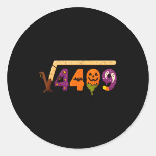 Lustiger 67 Meme Mathelehrer 6 7 Halloween Quadrat Runder Aufkleber