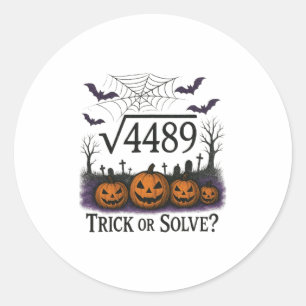 Lustiger 67 Meme Mathelehrer 6 7 Halloween Quadrat Runder Aufkleber