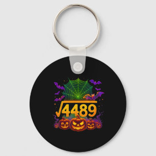 Lustiger 67 Meme Mathelehrer 6 7 Halloween Quadrat Schlüsselanhänger