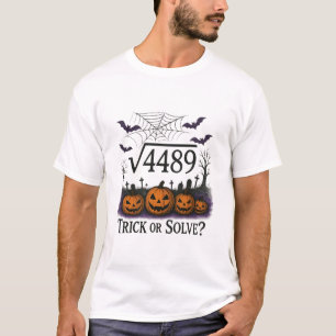 Lustiger 67 Meme Mathelehrer 6 7 Halloween Quadrat T-Shirt