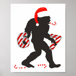 Lustiger 67-Meme mit Bigfoot und Zuckerstangen Wei Poster