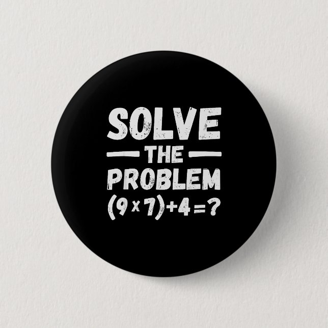 Lustiger 67 Meme Pemdas Elementary Mathematik Lehr Button (Vorderseite)