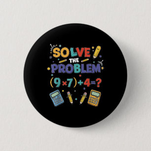 Lustiger 67 Meme Pemdas Grundschul-Mathe-Lehrer-Ge Button