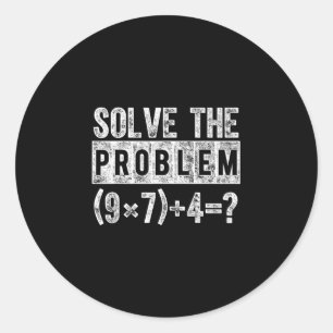 Lustiger 67 Meme Pemdas Grundschul-Mathe-Lehrer-Ge Runder Aufkleber
