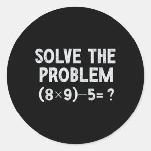 Lustiger 67 Meme Pemdas Grundschul-Mathe-Lehrer-Ge Runder Aufkleber