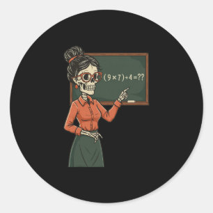 Lustiger 67 Meme Pemdas Grundschul-Mathelehrer-Geh Runder Aufkleber
