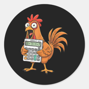 Lustiger 67 Meme Pemdas Mathelehrer Six Seven Huhn Runder Aufkleber