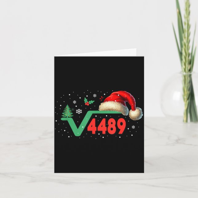 Lustiger 67 Meme Quadratwurzel 4489 Slang Matheleh Karte (Vorderseite)