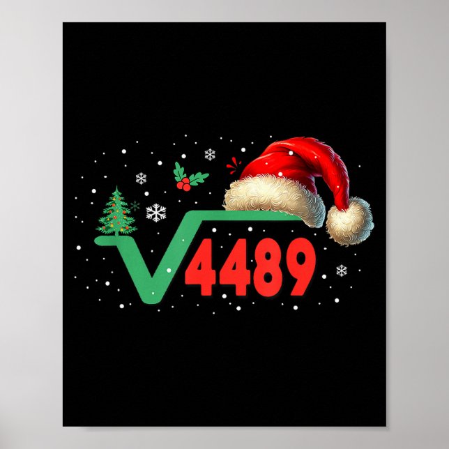 Lustiger 67 Meme Quadratwurzel 4489 Slang Matheleh Poster (Vorne)